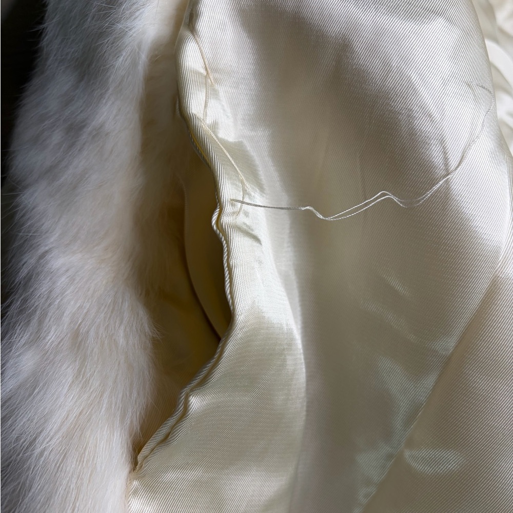 Vintage Dino Ricco Ivory Rabbit Fur Jacket | Lapin Fur Made in France | Size 13 - Picture 9 of 16